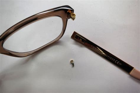 repair broken eyeglass hinge.